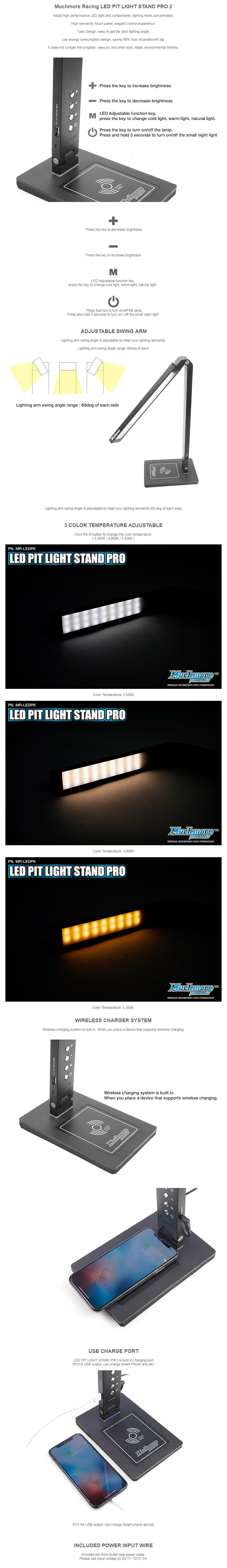 ホビーラジコン Muchmore LED PIT LIGHT STAND PRO 2 Red RC » Muchmore LED Pit Light Stand Pro 2